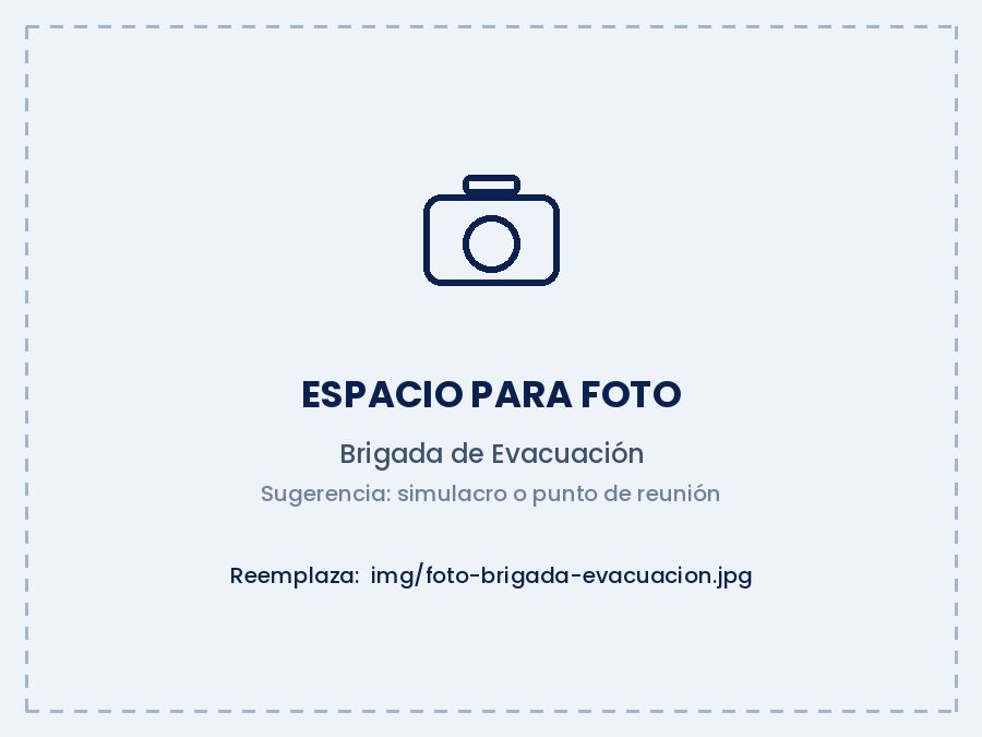 Brigada de Evacuación durante un simulacro