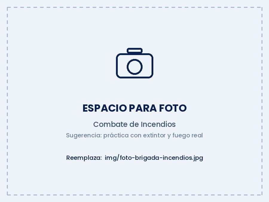 Práctica de combate de incendio con extintor